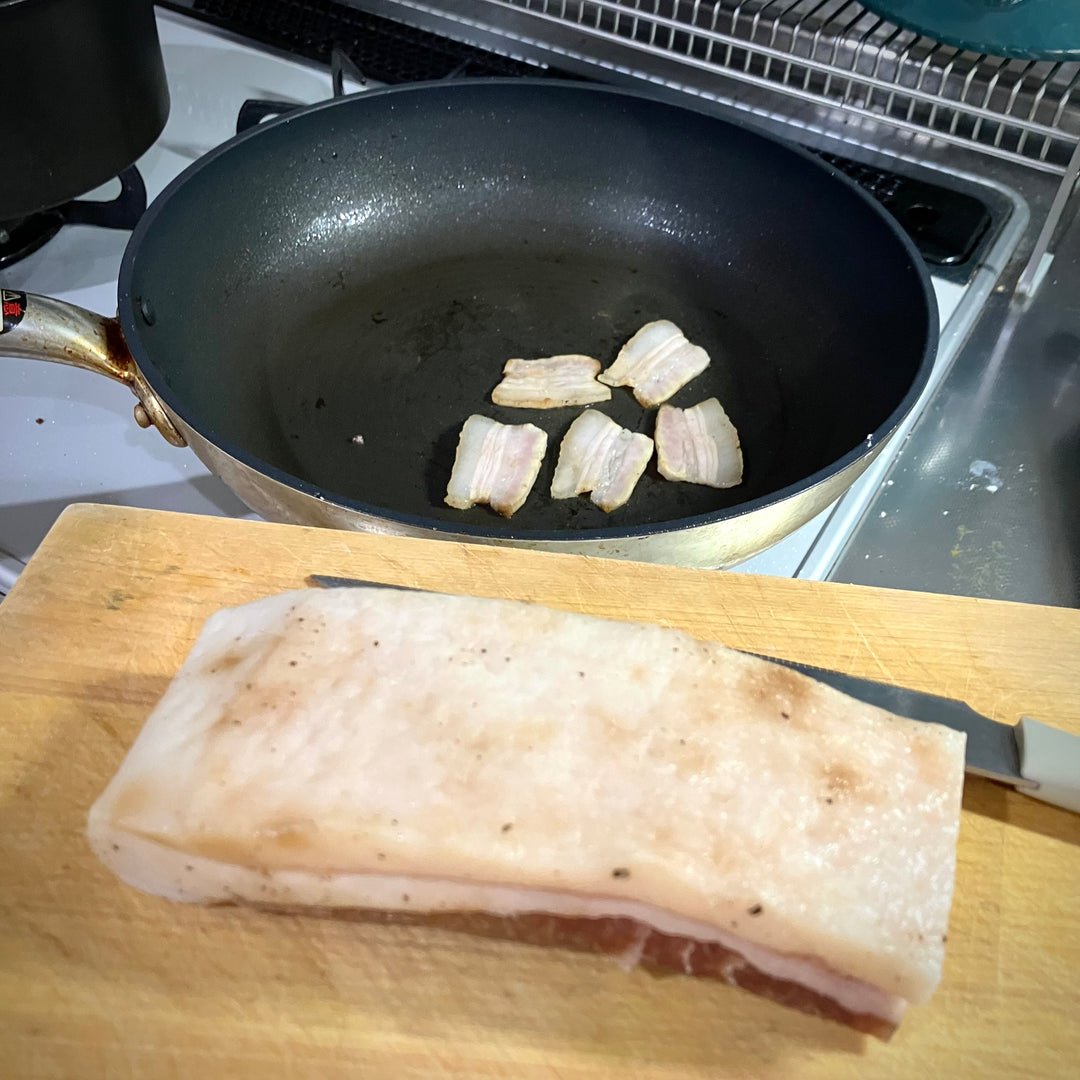 パンチェッタ 作ったり、子供にお土産をもらったり。